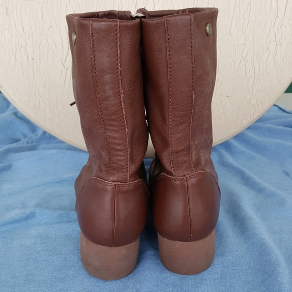 Volcom IN THE MODE Brown Leather Mid-calf Boots (7) - Picture 4 of 8